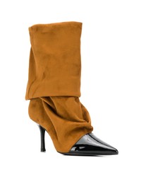 Bottes mi-mollet en daim tabac Marc Ellis