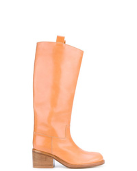 Bottes mi-mollet orange