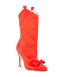 Bottes mi-mollet rouges Alessandra Rich