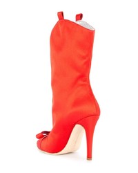 Bottes mi-mollet rouges Alessandra Rich