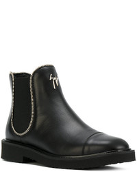 Bottes noires Giuseppe Zanotti Design