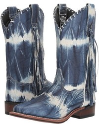 Bottes western bleues