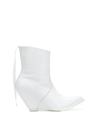 Bottes western en cuir blanches Unravel Project