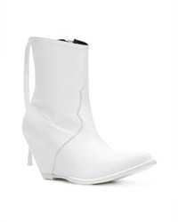 Bottes western en cuir blanches Unravel Project
