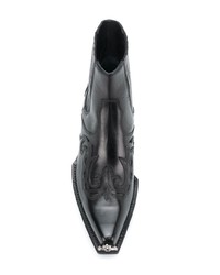 Bottes western en cuir noires Calvin Klein 205W39nyc