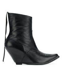 Bottes western en cuir noires Unravel Project