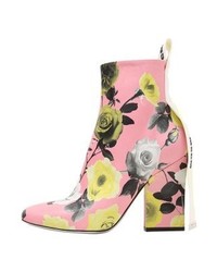 Bottines à fleurs roses MSGM