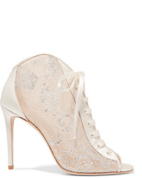 Bottines à lacets blanches Jimmy Choo