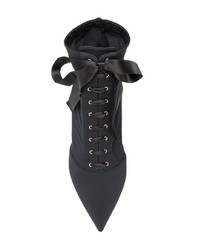 Bottines à lacets en toile noires Dolce & Gabbana