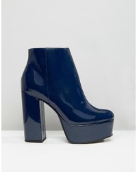 Bottines bleu marine Asos