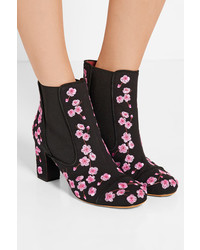 Bottines brodées fuchsia Tabitha Simmons