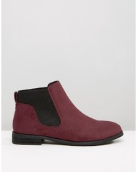 Bottines chelsea bordeaux Asos