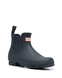 Bottines chelsea en caoutchouc bleu marine Hunter