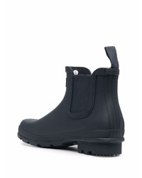 Bottines chelsea en caoutchouc bleu marine Hunter