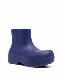 Bottines chelsea en caoutchouc bleu marine Bottega Veneta