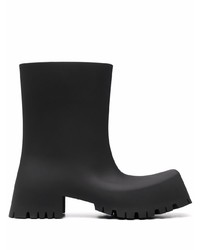 Bottines chelsea en caoutchouc noires Balenciaga