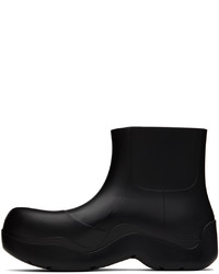 Bottines chelsea en caoutchouc noires Bottega Veneta