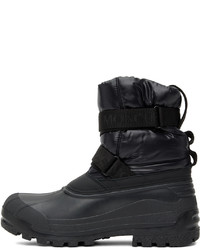 Bottines chelsea en caoutchouc noires Moncler