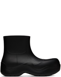 Bottines chelsea en caoutchouc noires Bottega Veneta