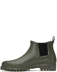 Bottines chelsea en caoutchouc olive Stutterheim