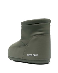 Bottines chelsea en caoutchouc olive Moon Boot