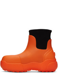 Bottines chelsea en caoutchouc orange Ambush