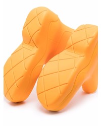 Bottines chelsea en caoutchouc orange Bottega Veneta