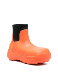 Bottines chelsea en caoutchouc orange Ambush