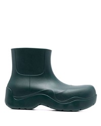 Bottines chelsea en caoutchouc vert foncé Bottega Veneta