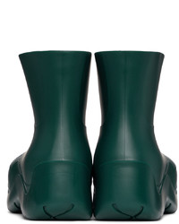 Bottines chelsea en caoutchouc vert foncé Bottega Veneta