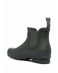 Bottines chelsea en caoutchouc vert foncé Hunter