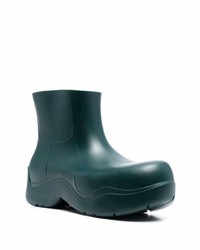 Bottines chelsea en caoutchouc vert foncé Bottega Veneta