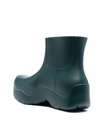 Bottines chelsea en caoutchouc vert foncé Bottega Veneta