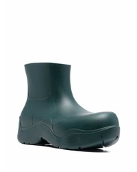 Bottines chelsea en caoutchouc vert foncé Bottega Veneta