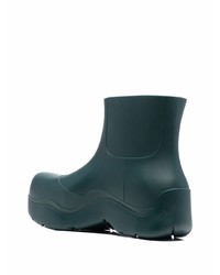 Bottines chelsea en caoutchouc vert foncé Bottega Veneta