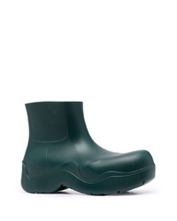 Bottines chelsea en caoutchouc vert foncé Bottega Veneta