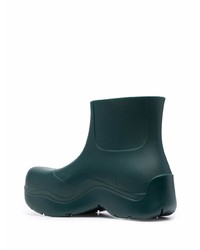 Bottines chelsea en caoutchouc vert foncé Bottega Veneta