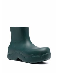 Bottines chelsea en caoutchouc vert foncé Bottega Veneta