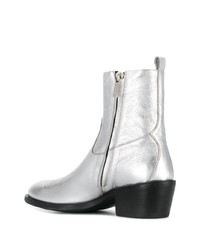 Bottines chelsea en cuir argentées Jimmy Choo