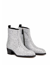 Bottines chelsea en cuir argentées Giuseppe Zanotti