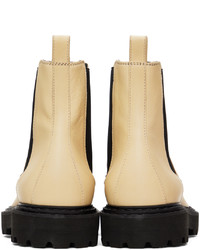 Bottines chelsea en cuir beiges Officine Creative