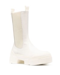 Bottines chelsea en cuir blanches Vic Matie