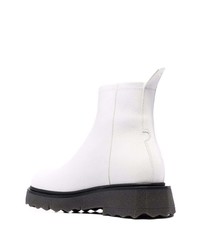 Bottines chelsea en cuir blanches Off-White