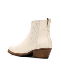 Bottines chelsea en cuir blanches Our Legacy