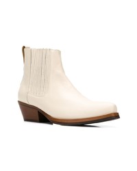 Bottines chelsea en cuir blanches Our Legacy