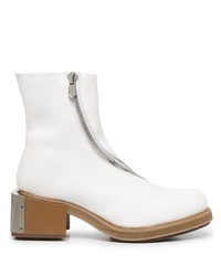 Bottines chelsea en cuir blanches Gmbh