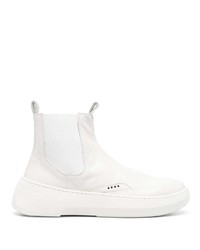 Bottines chelsea en cuir blanches Hevo