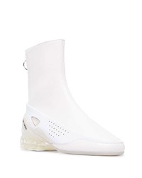 Bottines chelsea en cuir blanches Raf Simons