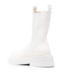 Bottines chelsea en cuir blanches Marsèll