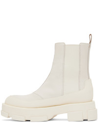 Bottines chelsea en cuir blanches Both